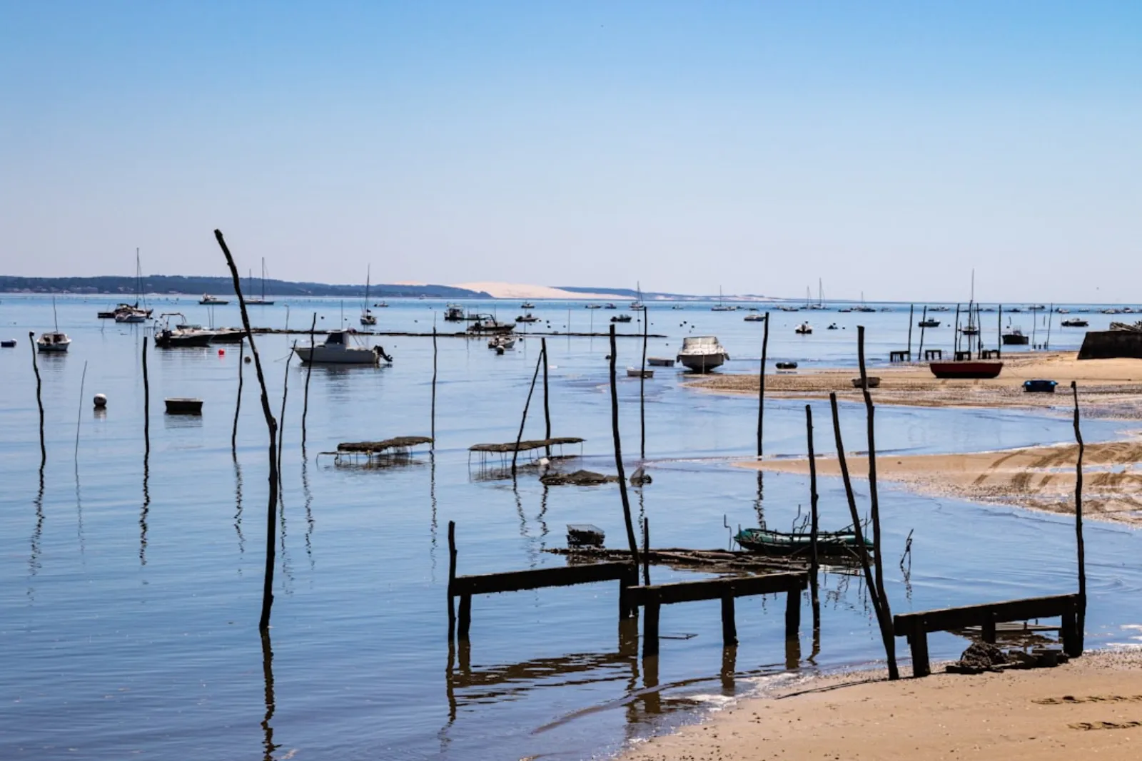 Pinasses du Bassin d'Arcachon à Lanton, zone d'intervention recherche de fuite sur le Bassin nord